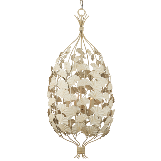 Currey & Co. Maidenhair 18" Cream 5-Light Chandelier 9000-1118