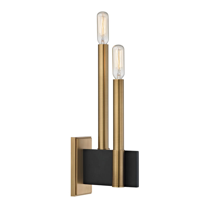 Hudson Valley Lighting Abrams Wall Sconce in Aged Brass 8812-AGB