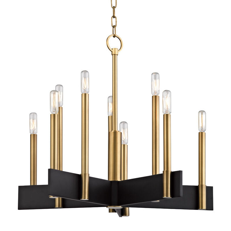 Hudson Valley Lighting Abrams Chandelier in Aged Brass 8825-AGB