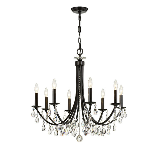 Crystorama Bridgehampton 8 Light Crystal Vibrant Bronze Chandelier 8828-VZ-CL-MWP