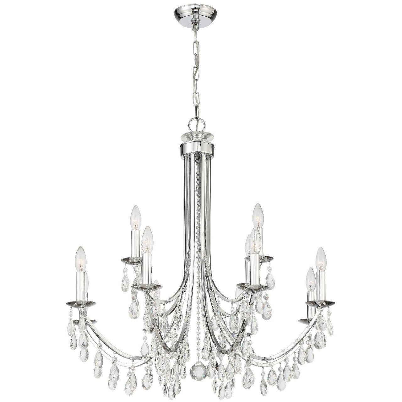 Crystorama Bridgehampton 12 Light Polished Chrome Chandelier 8829-CH-CL-MWP