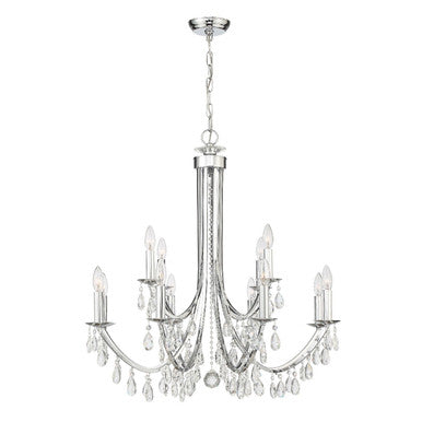 Crystorama Bridgehampton 12 Light Polished Chrome Chandelier 8829-CH-CL-MWP