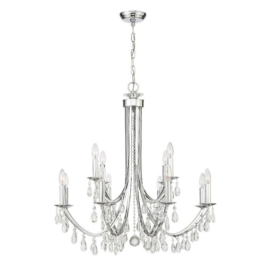 Crystorama Bridgehampton 12 Light Spectra Crystal Polished Chrome Chandelier 8829-CH-CL-SAQ