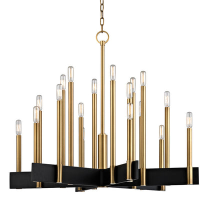 Hudson Valley Lighting Abrams Chandelier in Aged Brass 8834-AGB