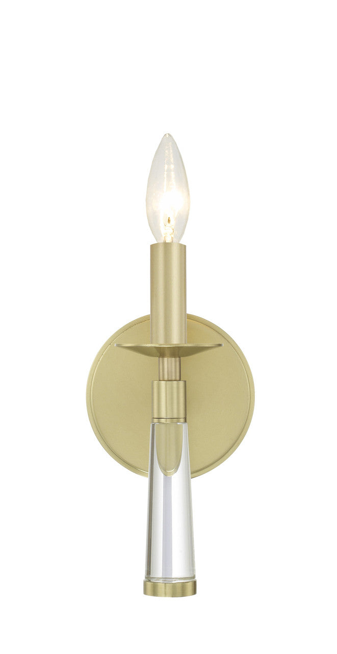 Crystorama Baxter 1 Light Aged Brass Wall Mount 8861-AG