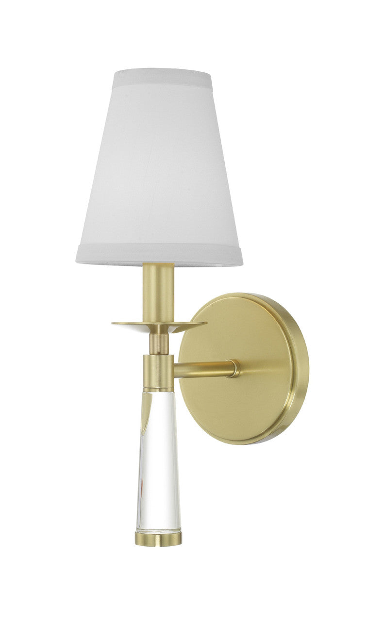 Crystorama Baxter 1 Light Aged Brass Wall Mount 8861-AG