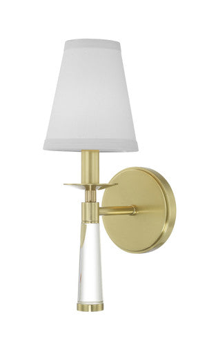 Crystorama Baxter 1 Light Aged Brass Wall Mount 8861-AG