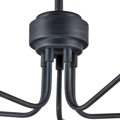 Currey & Co. Serpa Black Chandelier 9000-1125