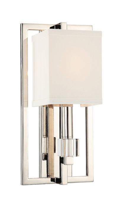 Crystorama Dixon 1 Light Polished Nickel Wall Mount 8881-PN