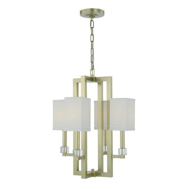 Crystorama Dixon 4 Light Aged Brass Chandelier 8884-AG