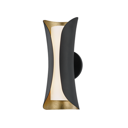 Mitzi 2 Light Wall Sconce in Gold Leaf/Black H315102-GL/BK