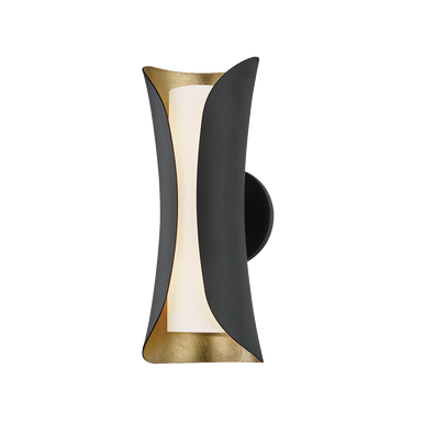 Mitzi 2 Light Wall Sconce in Gold Leaf/Black H315102-GL/BK