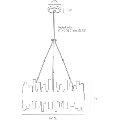 Arteriors Home Haskell Small Chandelier 89094