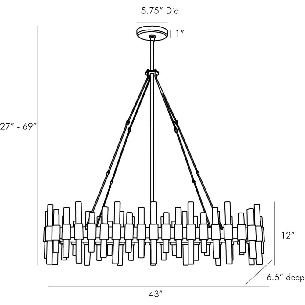 Arteriors Home Haskell Oval Chandelier 89130