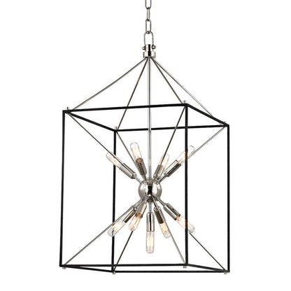 Hudson Valley Lighting Glendale Lantern in Polished Nickel/black 8916-PN