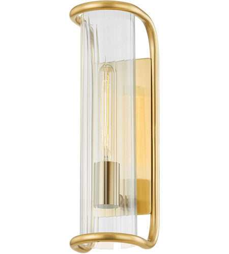 Hudson Valley Lighting Fillmore 1 Light Wall Sconce in Aged Brass 8917-AGB