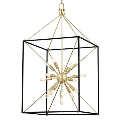 Hudson Valley Lighting Glendale Lantern in Aged Brass/black 8920-AGB