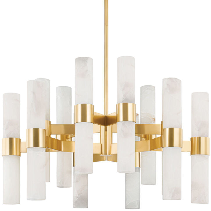 Hudson Valley Lighting Stowe Chandelier in Aged Brass 8938-AGB