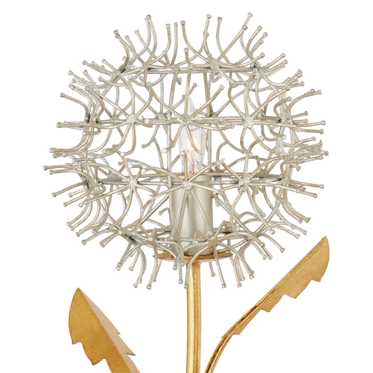 Currey & Co. Dandelion Silver & Gold Wall Sconce 5000-0250