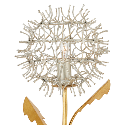 Currey & Co. Dandelion Silver & Gold Wall Sconce 5000-0250