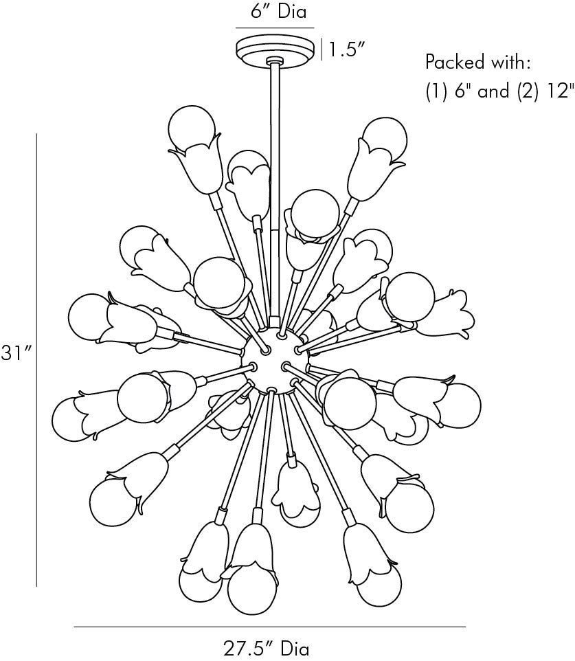 Arteriors Home Eva Chandelier 89639