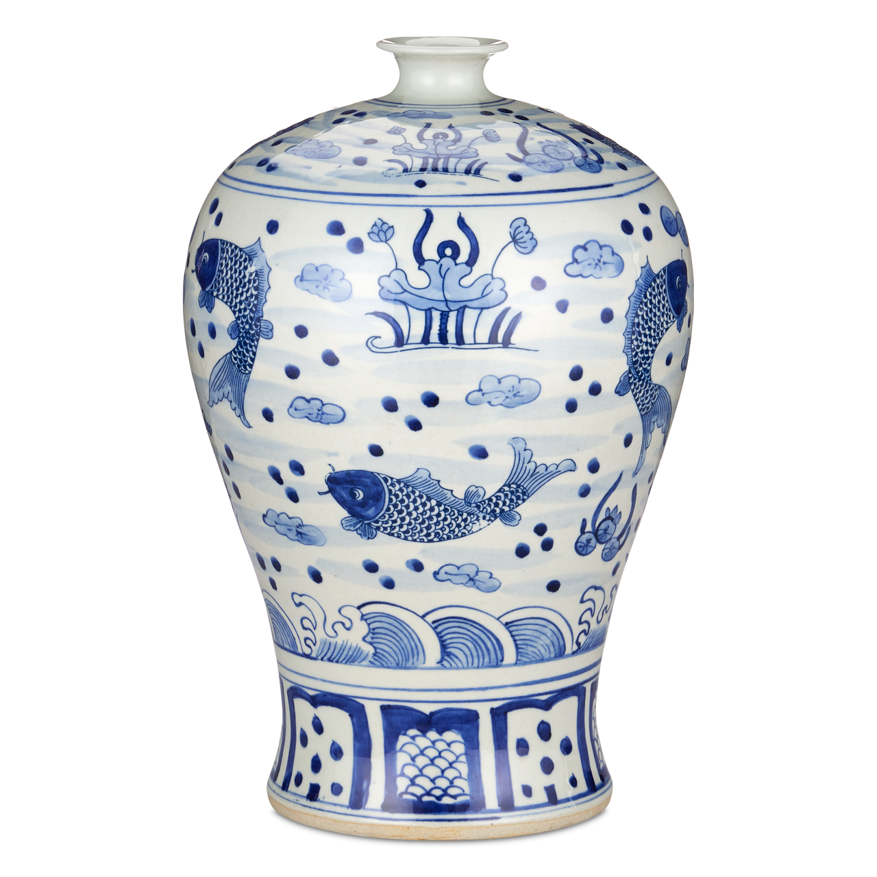 Currey & Co. South Sea Blue & White Meiping Medium Jar 1200-0842