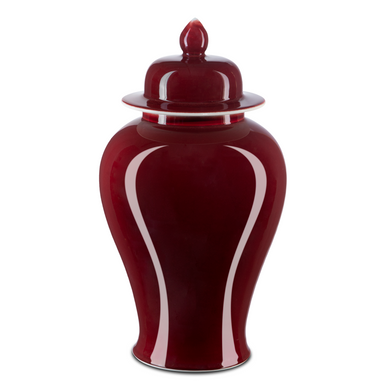 Currey & Co. Oxblood Medium Temple Jar 1200-0685