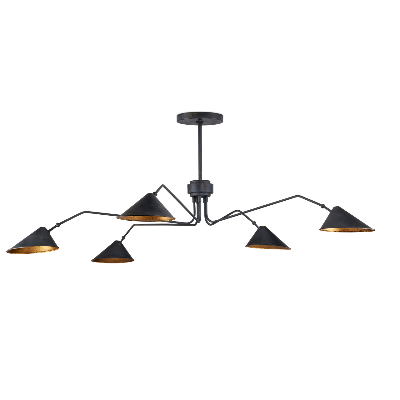 Currey & Co. Serpa Black Chandelier 9000-1125