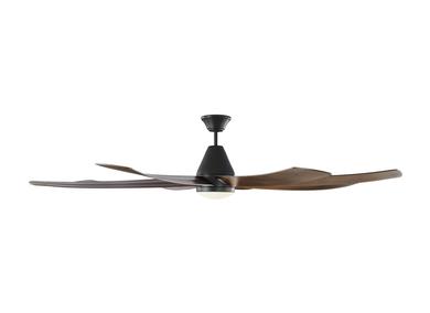 Visual Comfort Fan Kingston 72" LED Ceiling Fan - Matte Black, Handheld Remote, 6-speed, Reverse and Dimmer, indoor/outdoor 8KGR72BKD