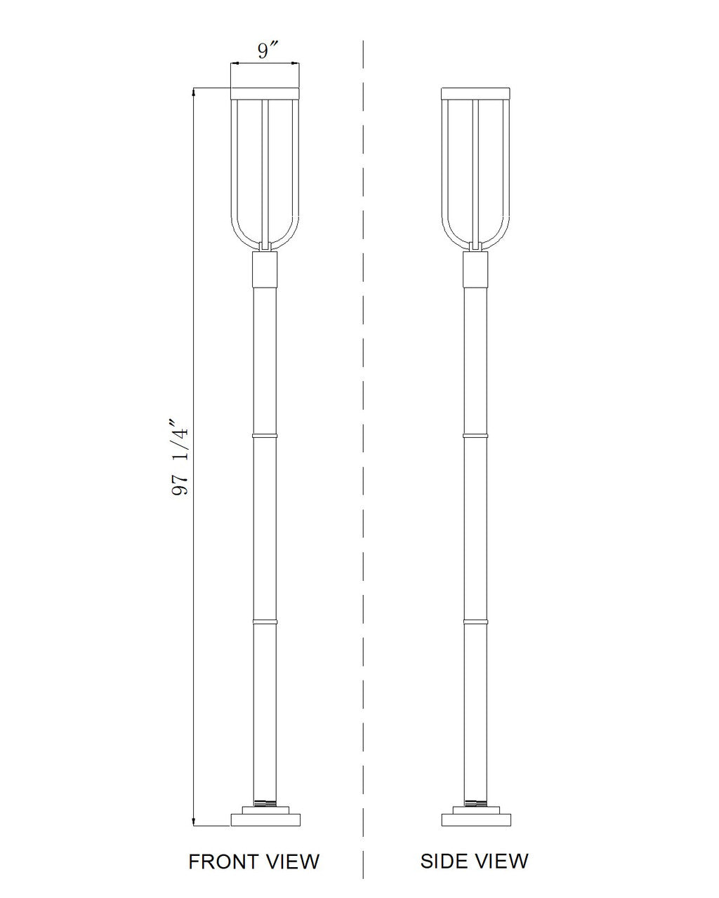 Z-Lite Leland 1 Light Outdoor Post Mounted Fixture in Sand Black 5005PHB-567P-BK-LED