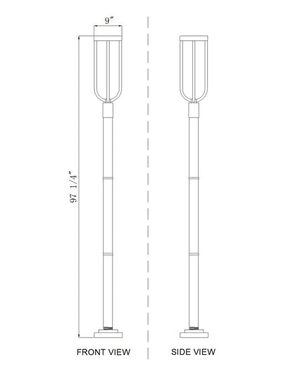 Z-Lite Leland 1 Light Outdoor Post Mounted Fixture in Sand Black 5005PHB-567P-BK-LED