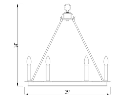 Z-Lite Barclay 6 Light Chandelier in Polished Nickel 482R-6PN