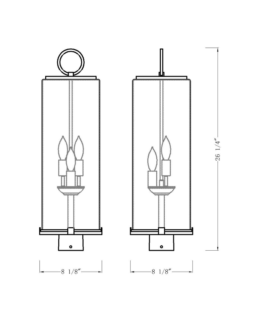 Z-Lite Sana 3 Light Outdoor Post Mount Fixture in Black 592PHBS-BK