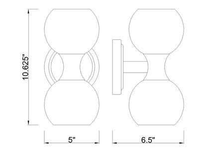 Z-Lite Artemis 2 Light Wall Sconce in Chrome 494-2S-CH