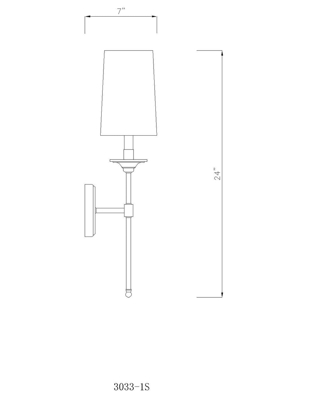 Z-Lite Emily 1 Light Wall Sconce in Matte Black 3033-1S-MB