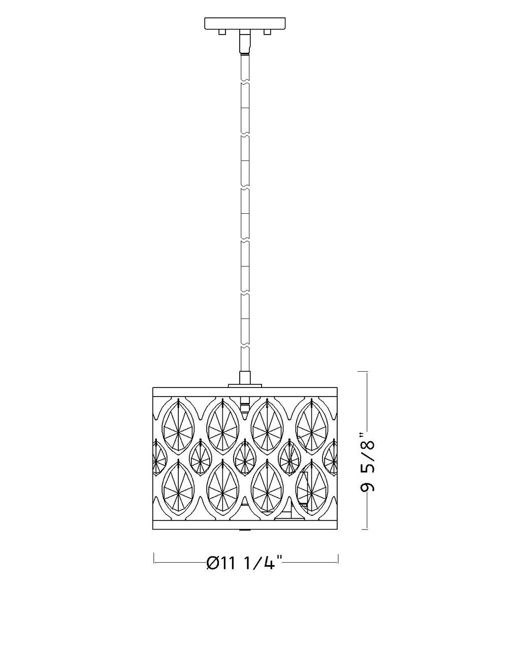 Z-Lite Dealey 3 Light Chandelier in Matte Black 6010-12MB