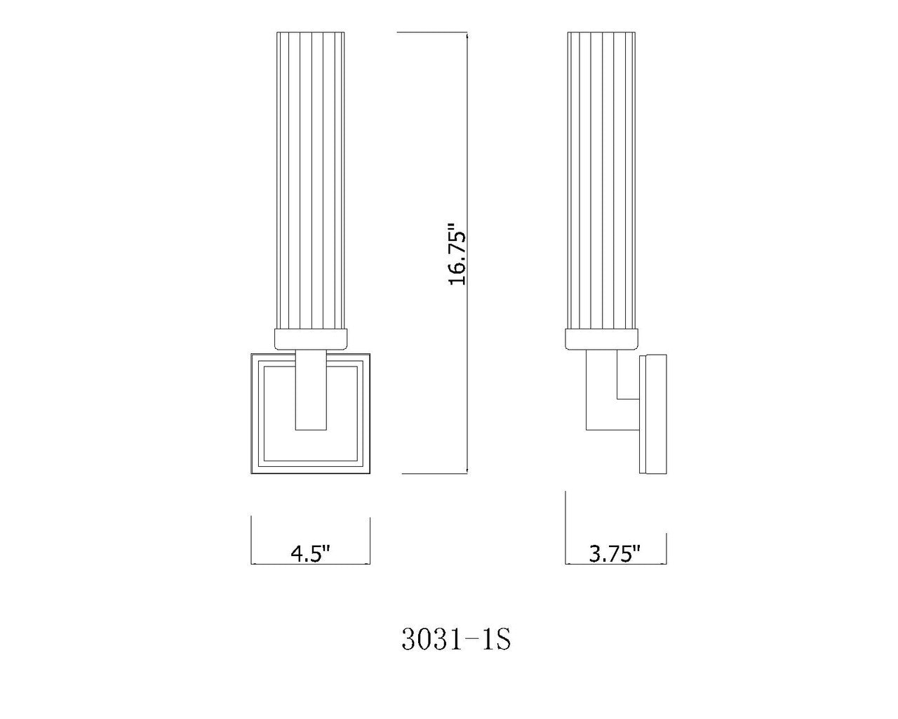 Z-Lite Beau 1 Light Wall Sconce in Polished Nickel 3031-1S-PN