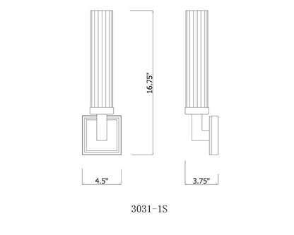 Z-Lite Beau 1 Light Wall Sconce in Polished Nickel 3031-1S-PN