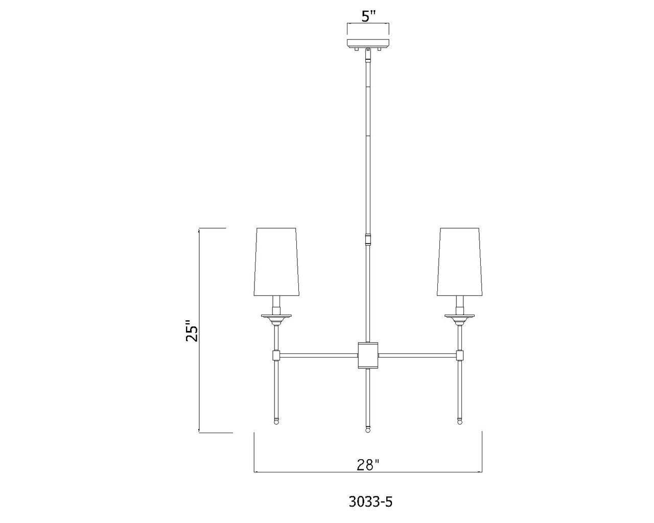 Z-Lite Emily 5 Light Chandelier in Polished Nickel 3033-5PN