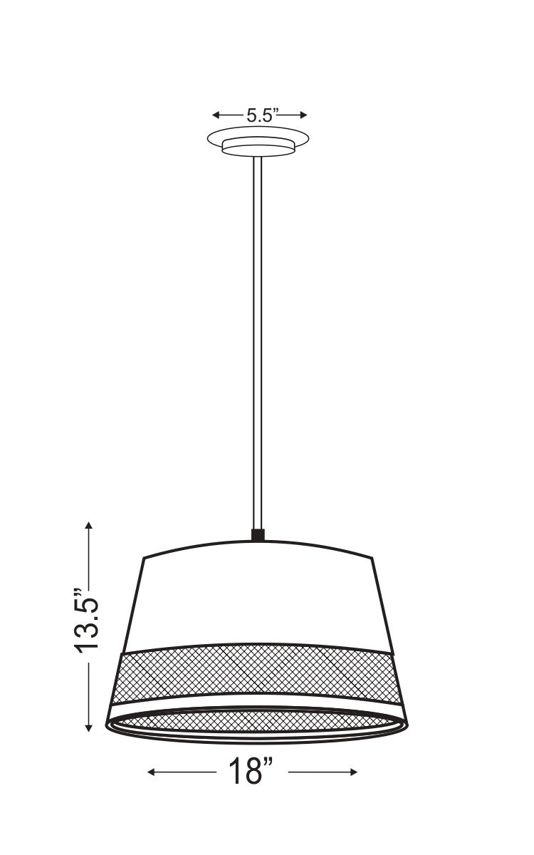 Z-Lite Maddox 1 Light Chandelier in Matte Black 6013-18MB