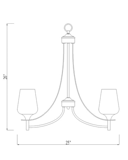 Z-Lite Joliet 5 Light Chandelier in Chrome 473-5CH