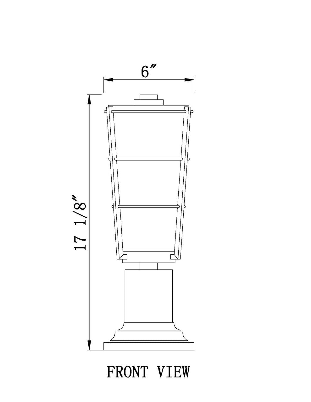 Z-Lite Helix 1 Light Outdoor Pier Mounted Fixture in Black 591PHM-533PM-BK