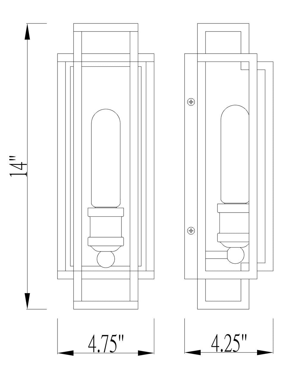 Z-Lite Titania 1 Light Wall Sconce in Matte Black 454-1S-MB