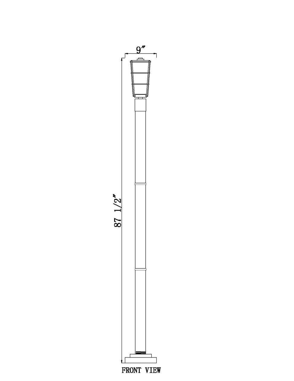 Z-Lite Helix 1 Light Outdoor Post Mounted Fixture in Black 591PHM-567P-BK