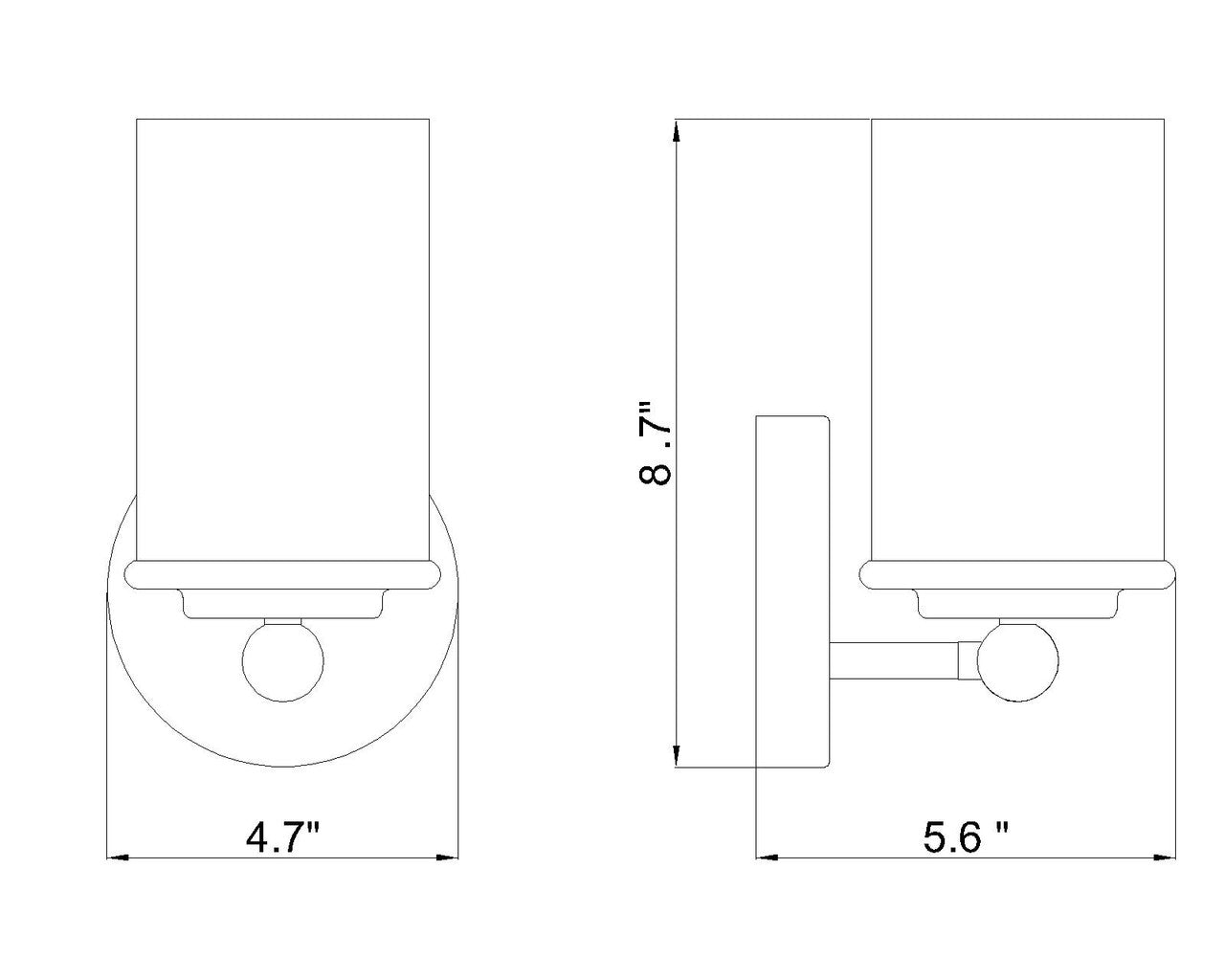 Z-Lite Thayer 1 Light Vanity in Luxe Gold 742-1S-LG