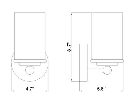 Z-Lite Thayer 1 Light Vanity in Luxe Gold 742-1S-LG