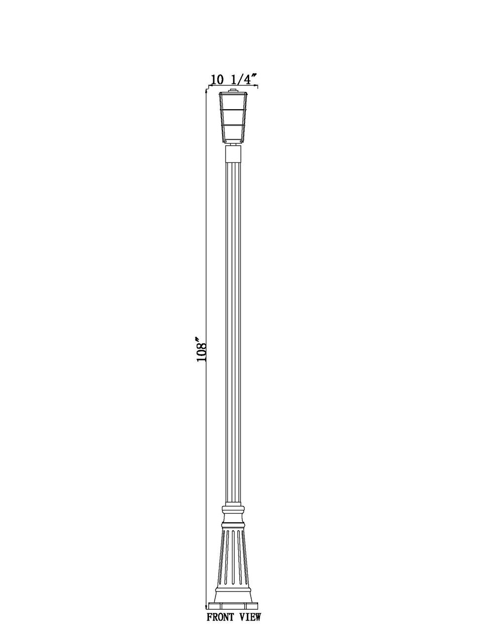 Z-Lite Helix 1 Light Outdoor Post Mounted Fixture in Black 591PHM-519P-BK