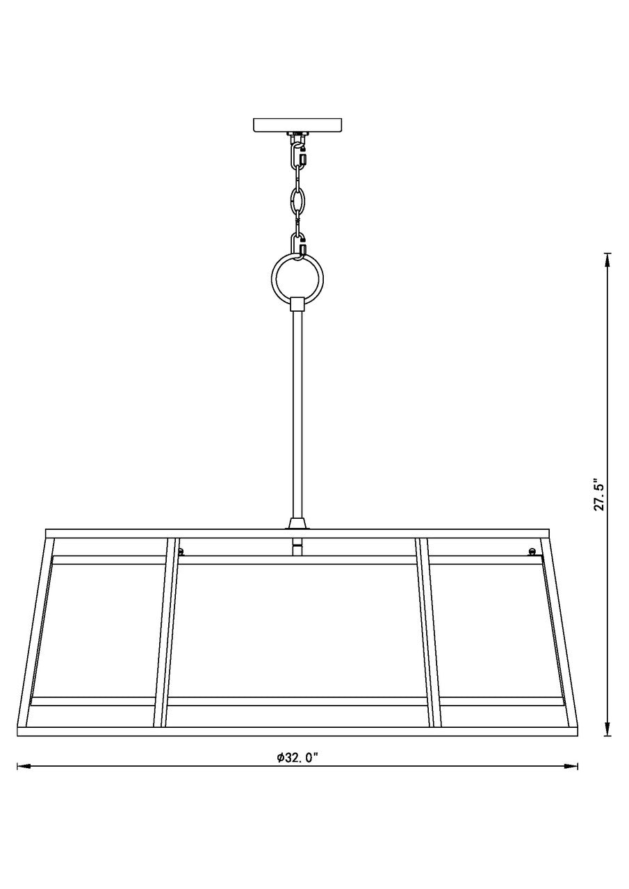 Z-Lite Lenyx Pendant 8 Light Chandelier in Brushed Nickel 1935-32BN