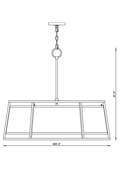 Z-Lite Lenyx Pendant 8 Light Chandelier in Brushed Nickel 1935-32BN