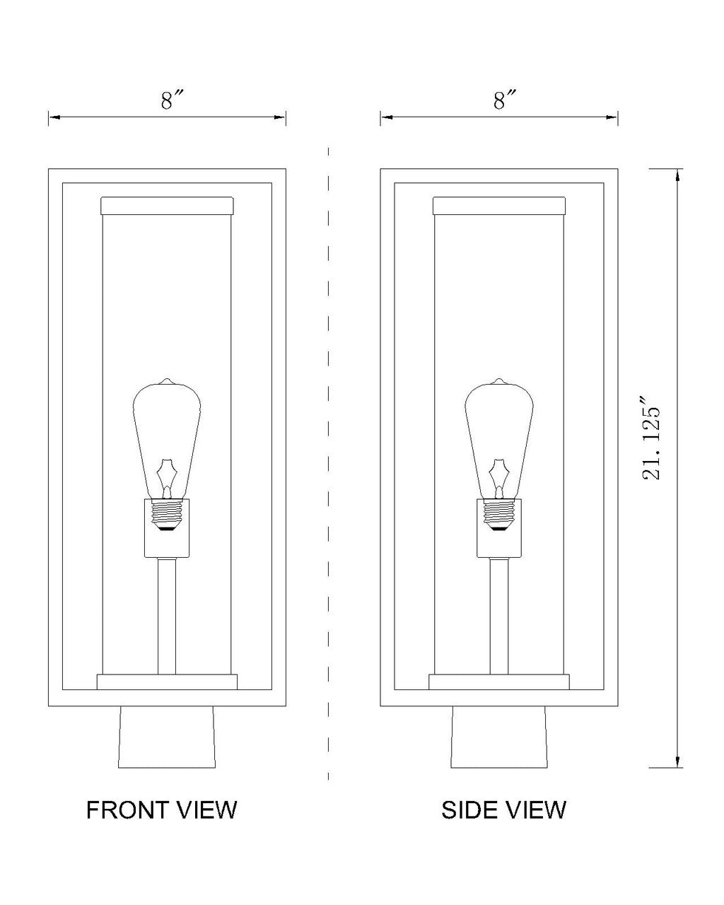 Z-Lite Dunbroch 1 Light Outdoor Post Mount Fixture in Deep Bronze + Outdoor Brass 584PHMS-DBZ-OBS